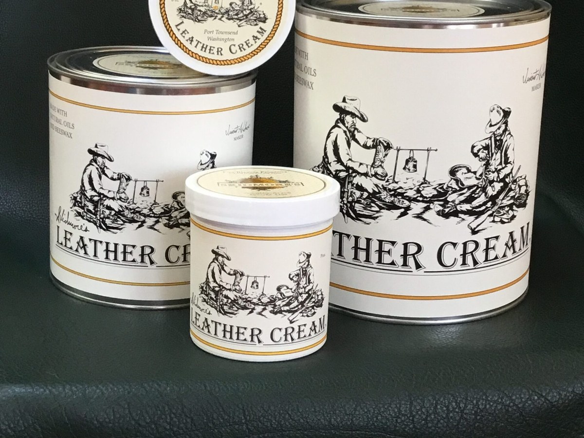 Leather Cream worked into worn leather