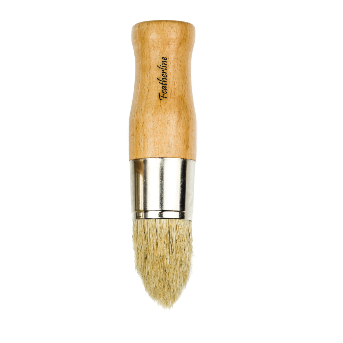 Featherline bullet brush for tight leather seams and wood detail by Skidmore's — applicator tool